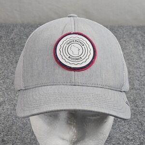 Travis Mathew Wisconsin Hat Mens Golf Cap Gray Patch Mesh Back Flexfit Snapback
